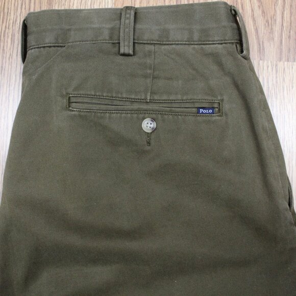 36x30 POLO RALPH LAUREN CLASSIC FIT PANTS 100% COTTON GREEN-BROWN Sz 36W x 30L - Picture 2 of 3